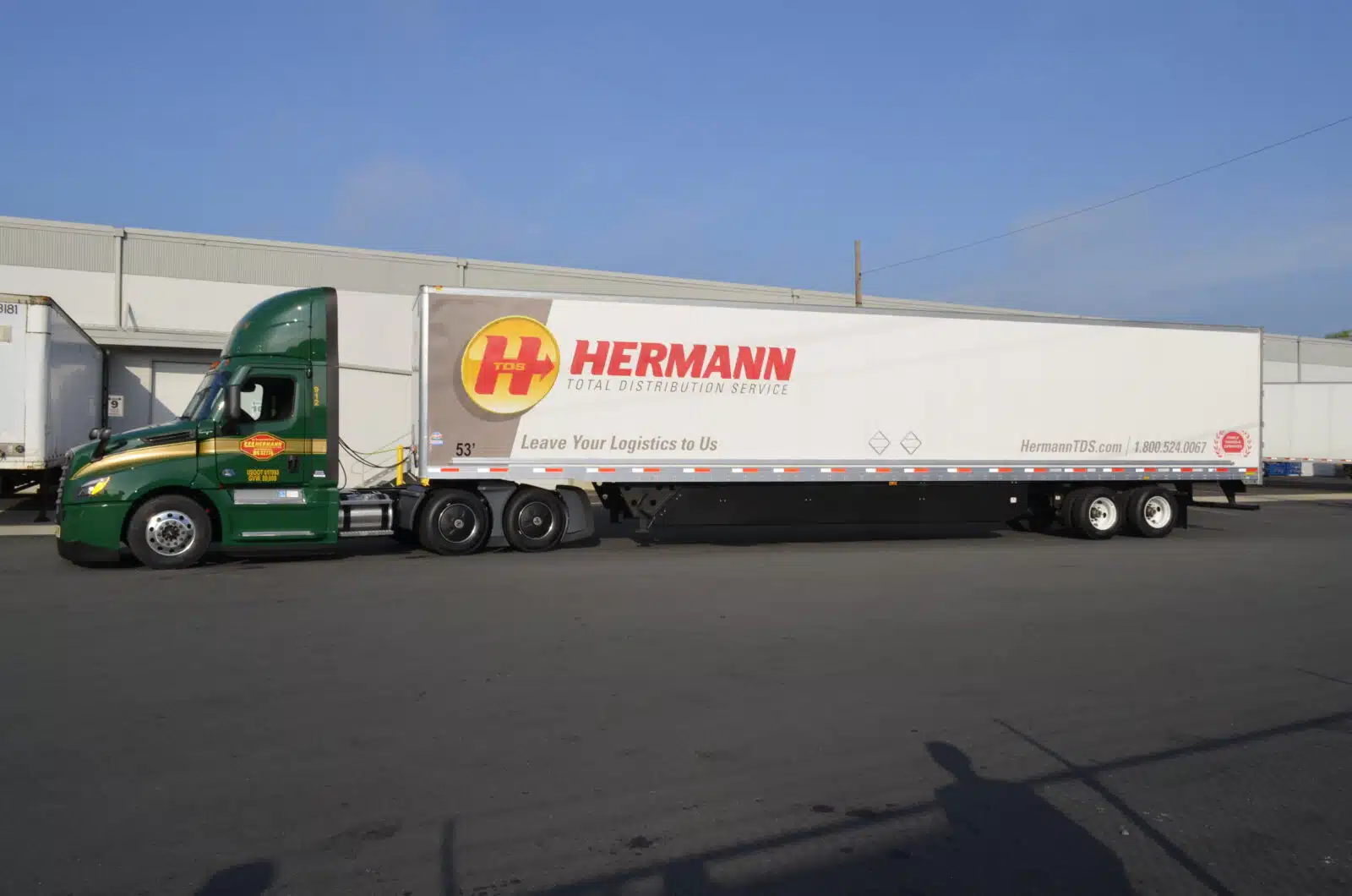 a truck is parked on the side of a road