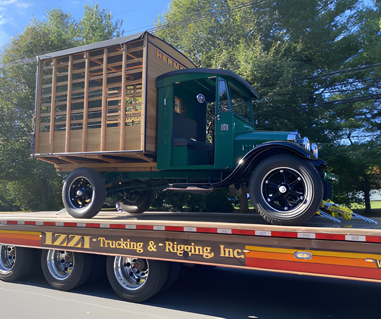 a large truck parked on the side of a road