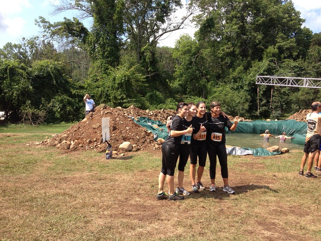 a group of people in a park